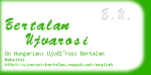 bertalan ujvarosi business card